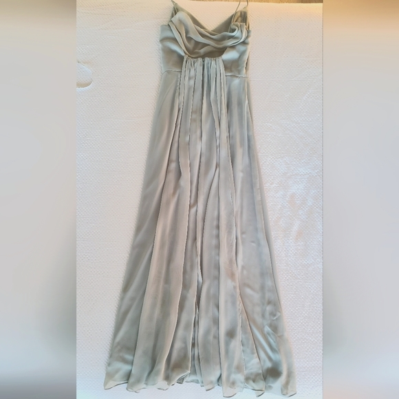 Wedding Season! 🤍 Dessy Collection After Six Cowl Back Chiffon Dress - Picture 9 of 9